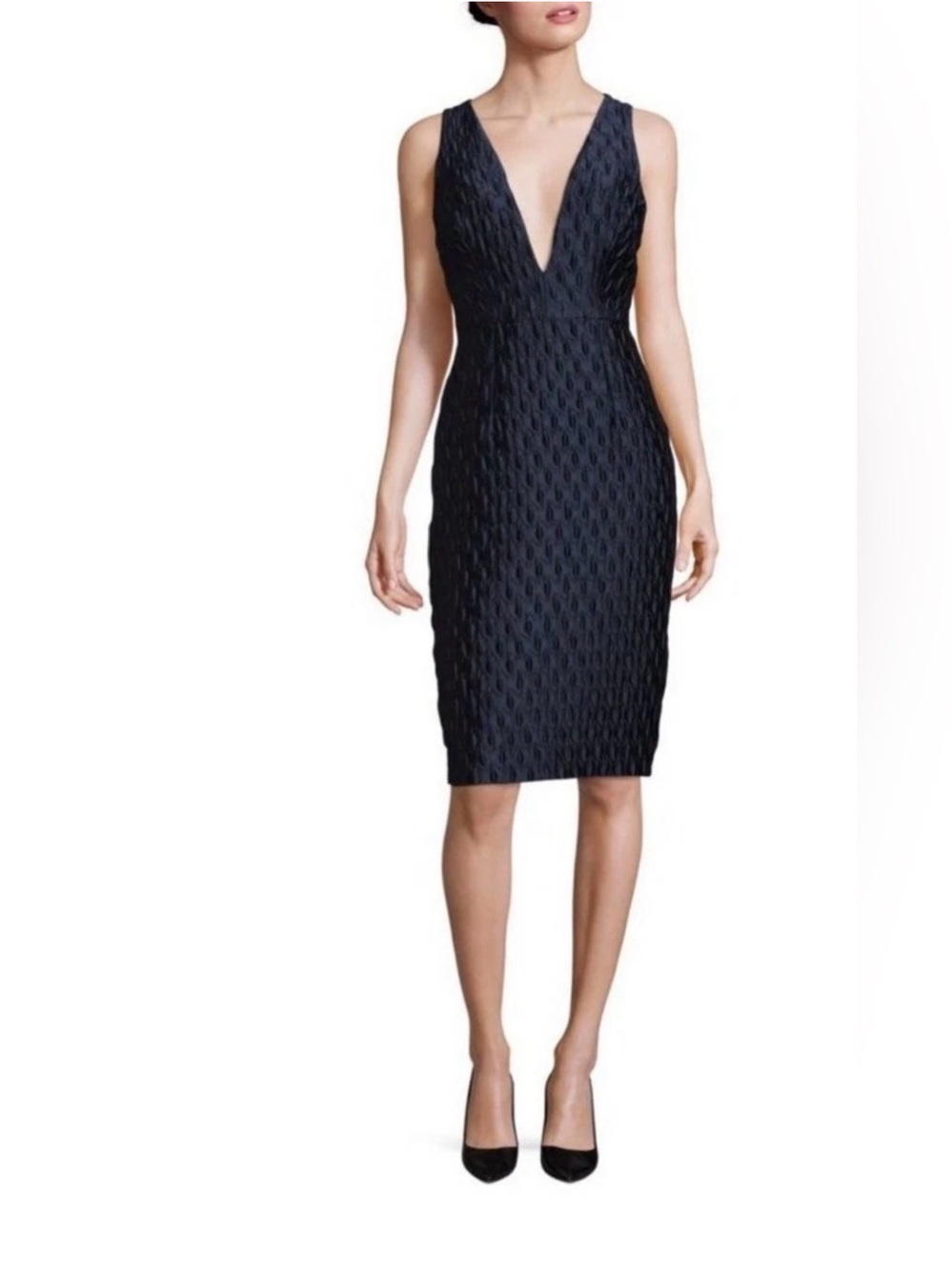Milly Black Textured jacquard CALLIE Dress